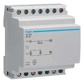Transformateur 220V/12-24V 40VA 4MOD.