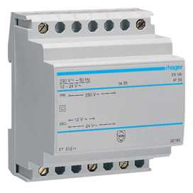 Transformateur 220V/12-24V 25VA 4MOD.