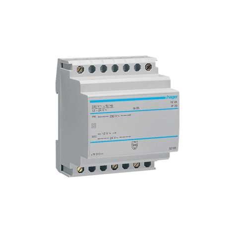 Transformateur 220V/12-24V 16VA 4MOD.