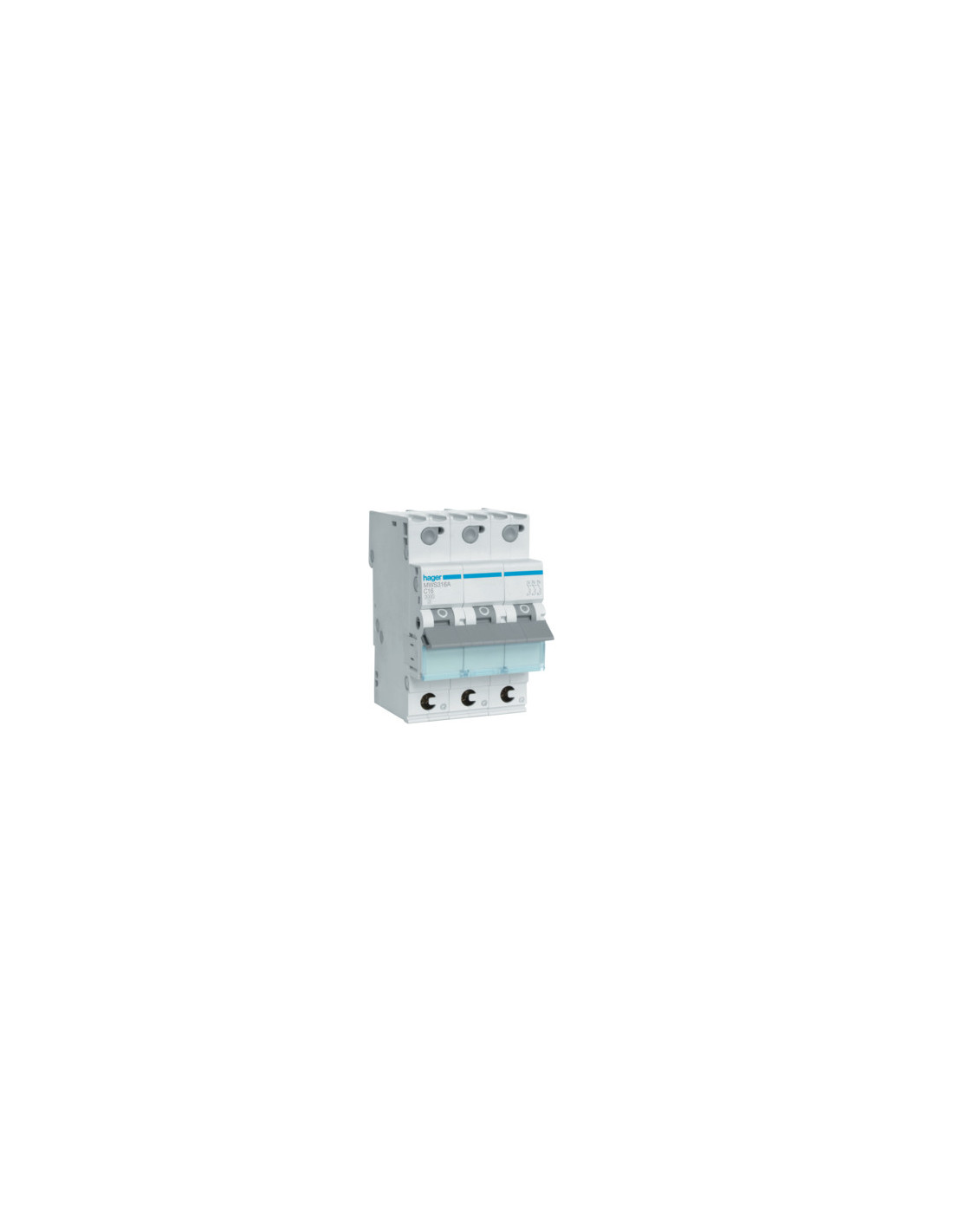 Disjoncteur 3kA - C - 3P - 16A - 3MOD. - quickconnect 