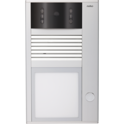 Poste extérieur en saillie avec 1 sonnette et caméra couleurs