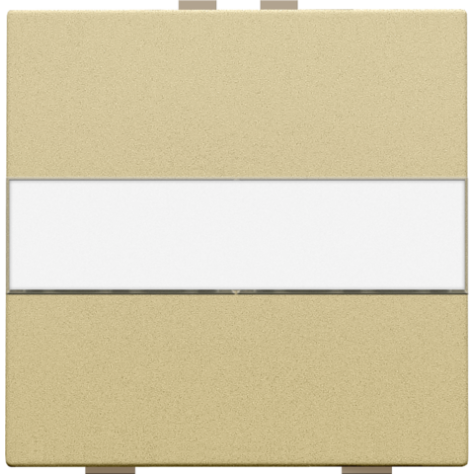 Touche simple avec porte-étiquette pour interrupteur sans fil ou bouton-poussoir à 2 boutons de commande, gold coated.