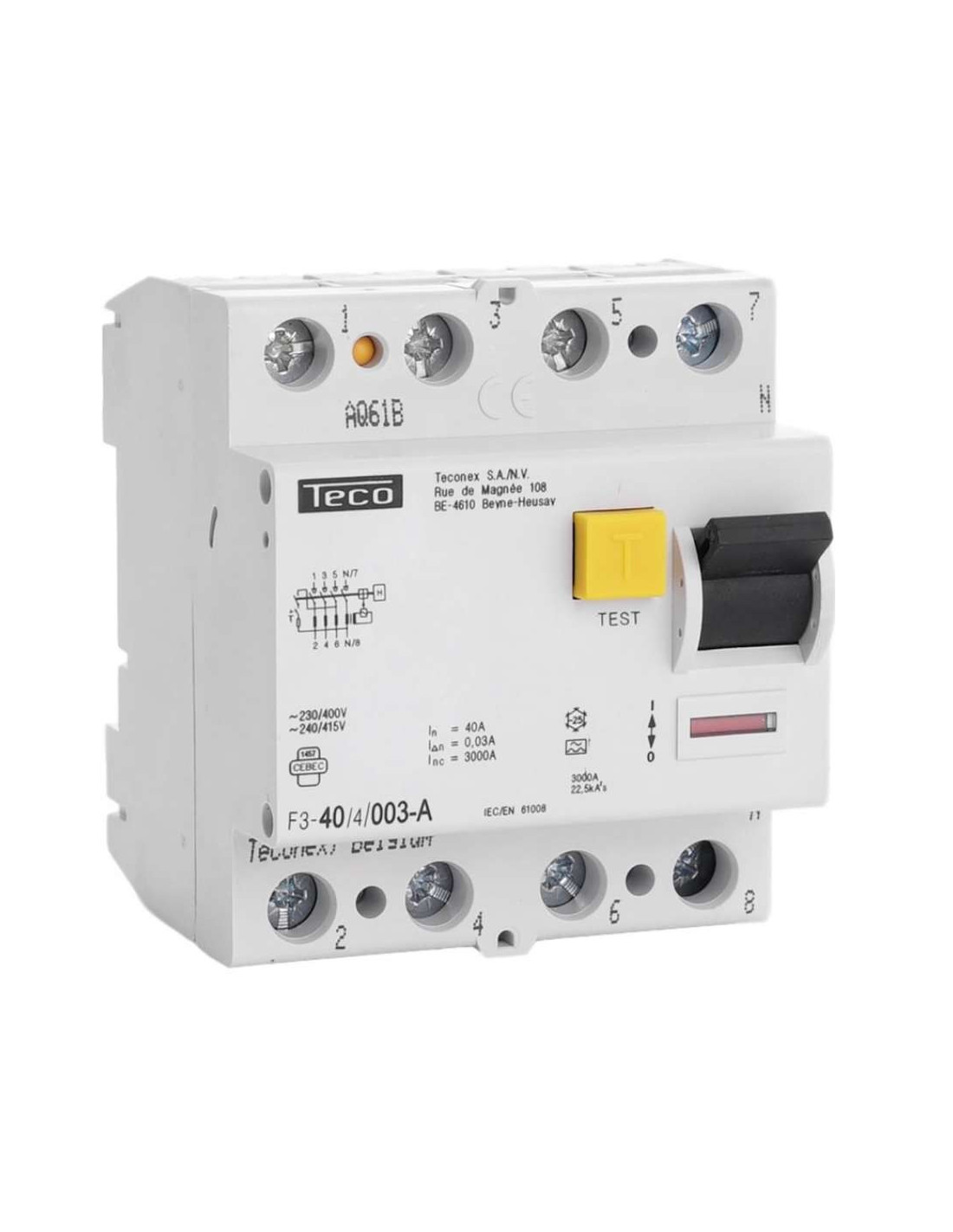 Interrupteur différentiel 4P 40A 30mA Type A