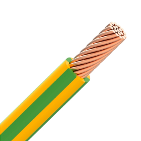VOB cablé H07V-R ECA 10mm² - Vert/Jaune - (au mètre)