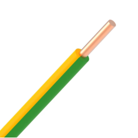 VOB massif H07V-U ECA 6mm² - Vert/Jaune - (au mètre)
