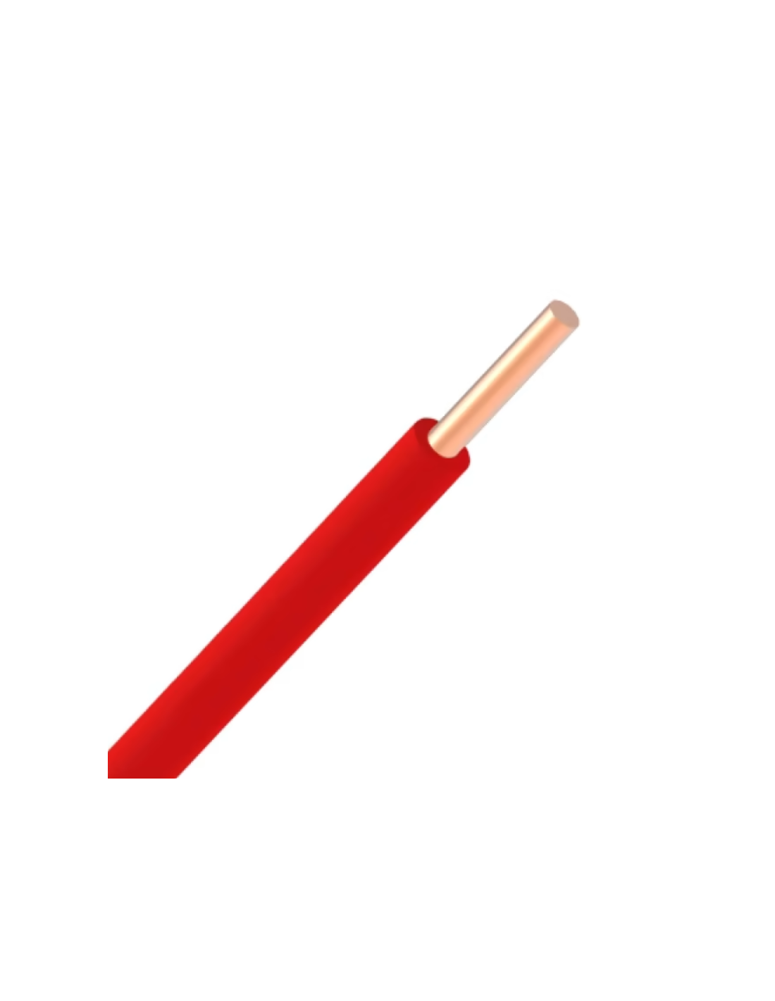 VOB massif H07V-U ECA 6mm² - Rouge - R100