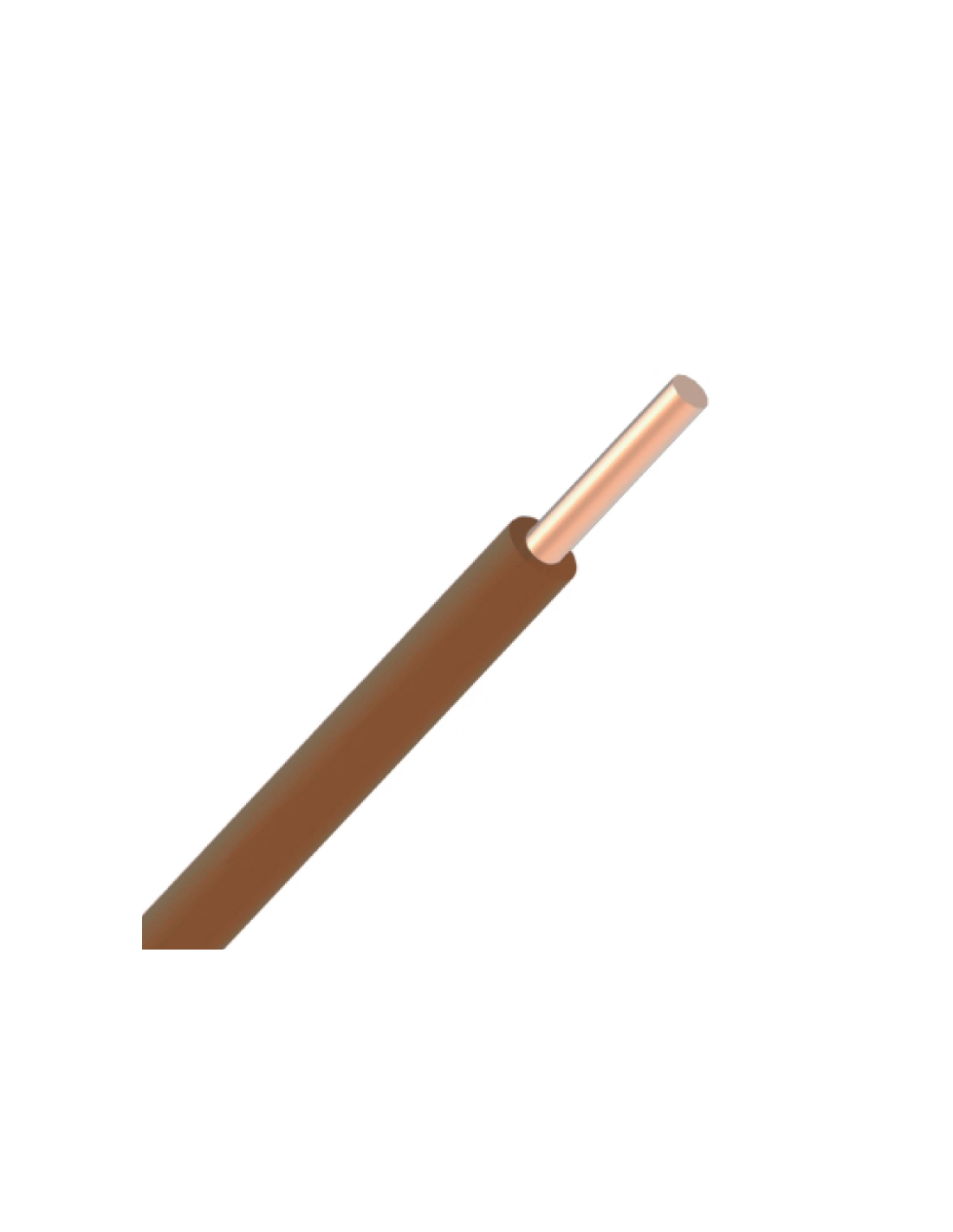 VOB massif H07V-U ECA 4mm² - Brun - R100