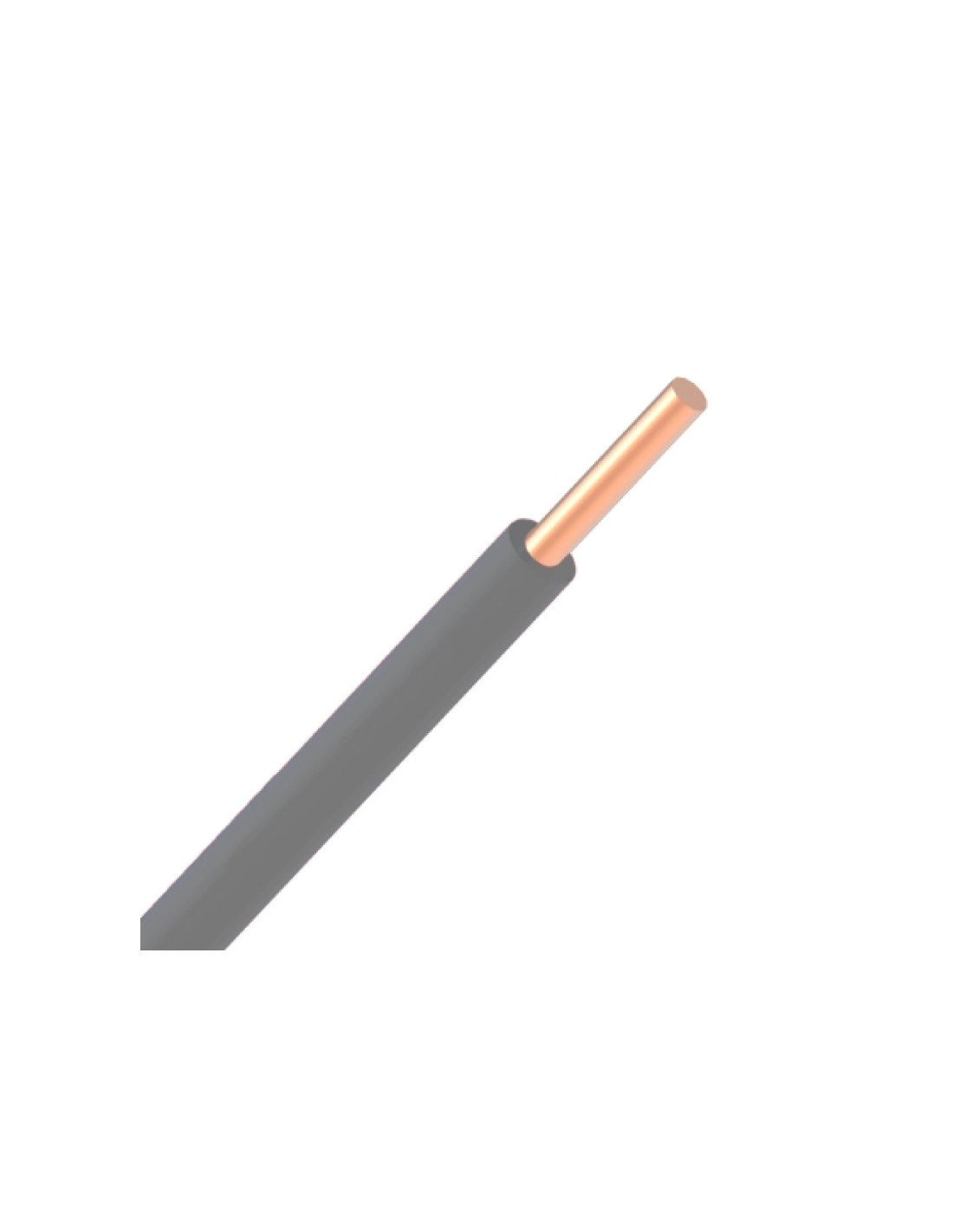 VOB massif H07V-U ECA 1,5mm² - Gris - R100