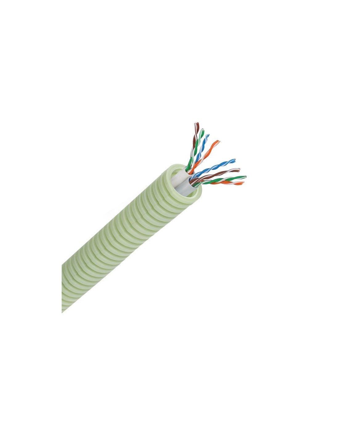 Tube précablé 25mm CCA Data UTP Catégorie 6 DUAL - LSOH - R100