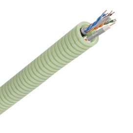 Tube précablé 25mm CCA Coax TRI6 + UTP CAT.6 - LSOH - R100