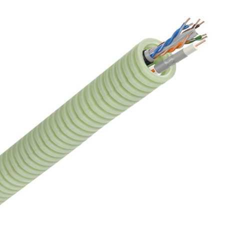 Tube précablé 25mm CCA Coax TRI6 + UTP CAT.6 - LSOH - R100