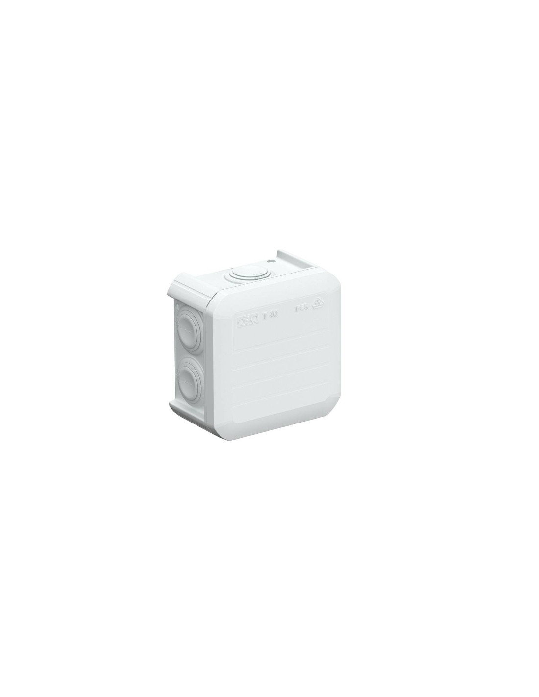 Boite de dérivation T40 IP55 77X77X46MM - Gris
