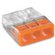 Bornes de raccordement 3 entrées pour conducteurs rigides max. 2,5 mm²