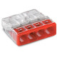 Bornes de raccordement 4 entrées pour conducteurs rigides max. 2,5 mm²