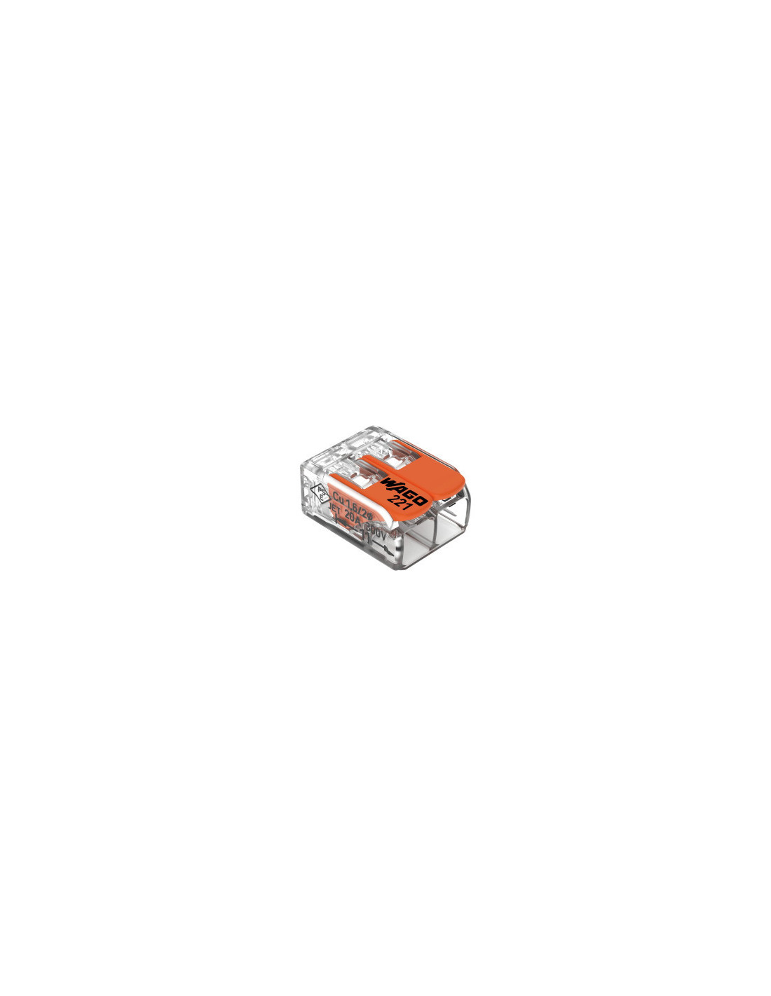 Bornes de raccordement à levier 2 entrées pour tout types de conducteurs - max. 4 mm²