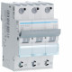 Disjoncteur 3kA - C - 3P - 10A - 3MOD. - quickconnect