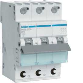 Disjoncteur 3kA - C - 3P - 6A - 3MOD. - quickconnect