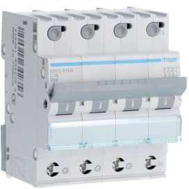 Disjoncteur 3kA - C - 3P+N - 10A - 4MOD. - quickconnect