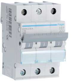 Disjoncteur 3kA - C - 3P - 2A - 3MOD.