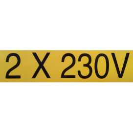 Teconex - Pictogramme "2 X 230V"
