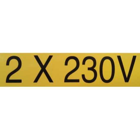 Teconex - Pictogramme "2 X 230V"