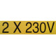 Teconex - Pictogramme "2 X 230V"