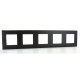 Valena Next plaque 5 postes hor/vert entraxe 71mm noir