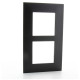 Valena Next plaque 2 postes vert entraxe 57mm noir