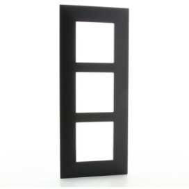 Valena Next plaque 3 postes vert entraxe 57mm noir