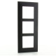 Valena Next plaque 3 postes vert entraxe 57mm noir