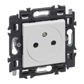 Valena Next prise 2P+T 16A affleurante appareil complet blanc à griffes