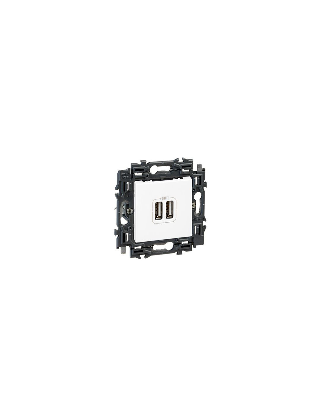 Valena Next prise USB double type A appareil complet blanc à griffes