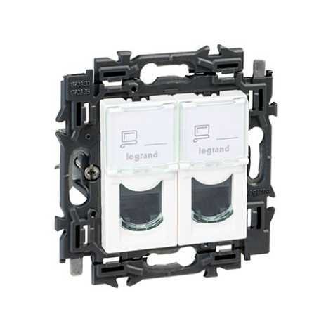 Valena Next prise 2xRJ45 cat6 UTP appareil complet blanc à griffes Valena Next prise 2xRJ45 cat6 UTP appareil complet blanc à griffes