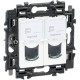 Valena Next prise 2xRJ45 cat6 UTP appareil complet blanc à griffes