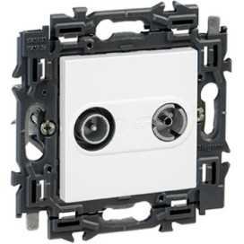 Valena Next prise TV/FM réseau câblé appareil complet blanc à griffes