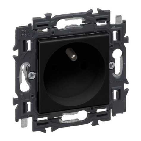 Valena Next prise 2P+T 16A appareil complet noir à griffes Valena Next prise 2P+T 16A appareil complet noir à griffes