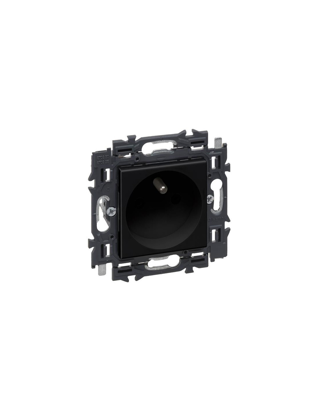 Valena Next prise 2P+T 16A appareil complet noir à griffes