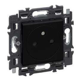Valena Next prise 2P+T 16A affl. appareil complet noir à griffes