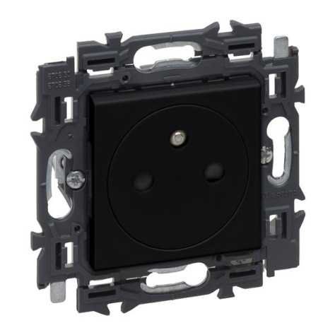 Valena Next prise 2P+T 16A affl. appareil complet noir à griffes