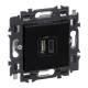 Valena Next prise USB double type A+C appareil complet noir à griffes