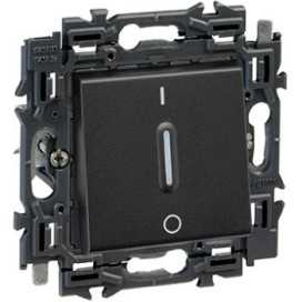 Valena Next interrupteur bipolaire 16AX appareil complet noir à griffes