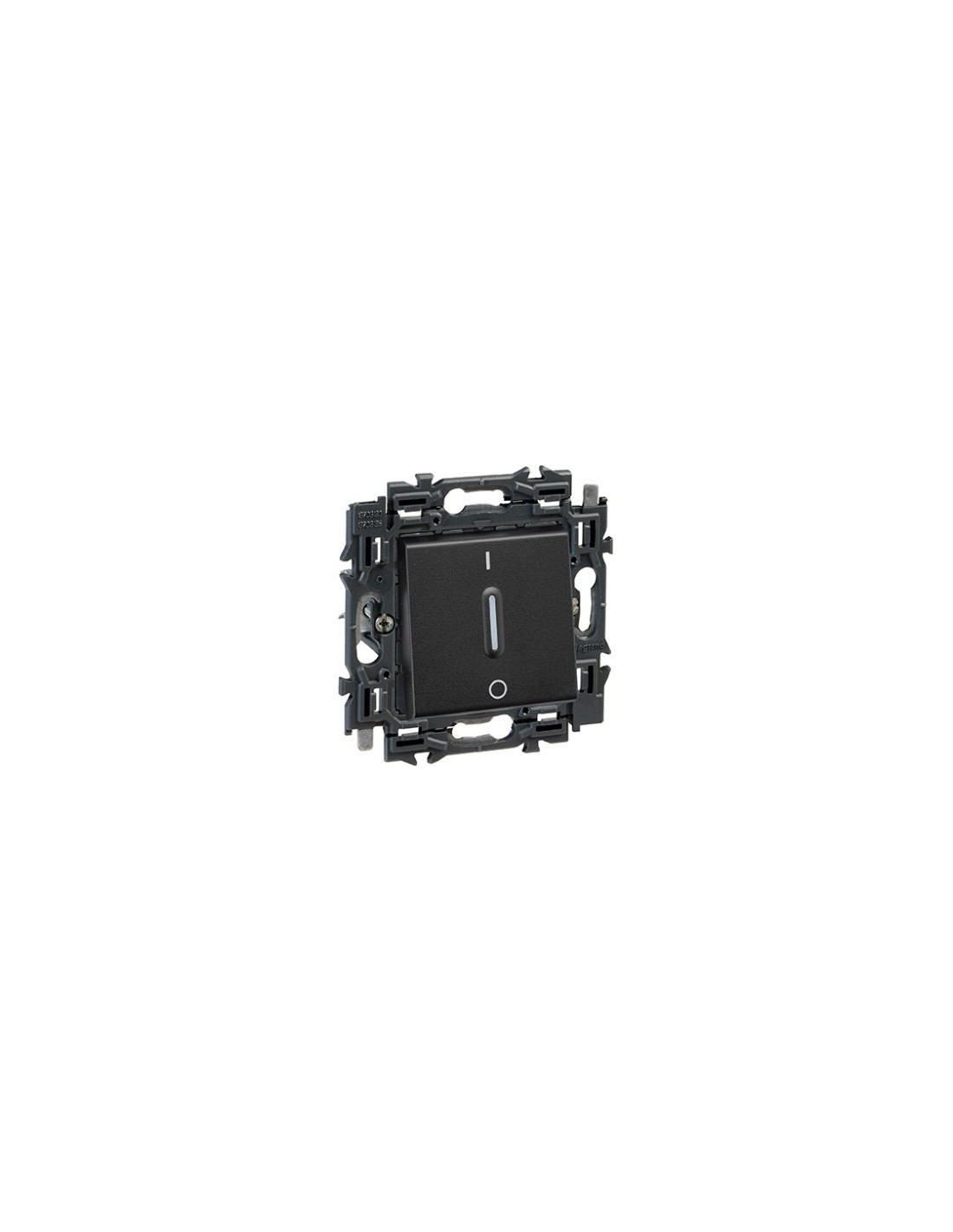 Valena Next interrupteur bipolaire 16AX appareil complet noir à griffes
