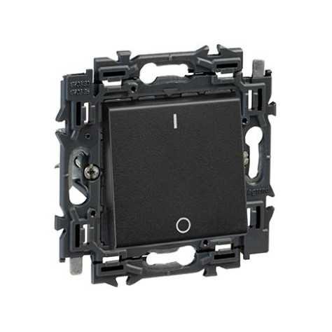 Valena Next interrupteur bipolaire à voyant 16AX appareil complet noir à griffes Valena Next interrupteur bipolaire à voyant 16AX appareil complet noir à griffes