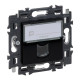 Valena Next prise RJ45 cat6 UTP appareil complet noir à griffes