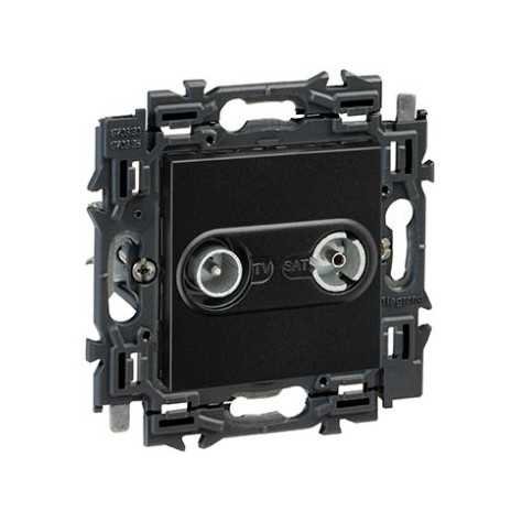 Valena Next prise TV/FM réseau câblé appareil complet noir à griffes Valena Next prise TV/FM réseau câblé appareil complet noir à griffes