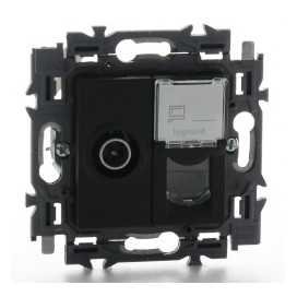 Valena Next combiné TV + RJ45 UTP cat6 noir