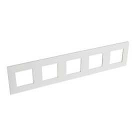 Valena Next plaque 5 postes hor/vert entraxe 71mm blanc