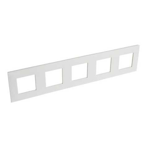 Valena Next plaque 5 postes hor/vert entraxe 71mm blanc Valena Next plaque 5 postes hor/vert entraxe 71mm blanc