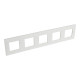 Valena Next plaque 5 postes hor/vert entraxe 71mm blanc