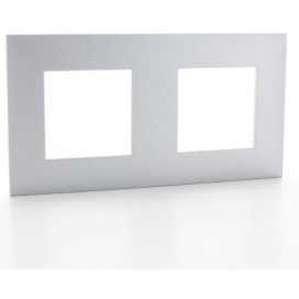 Valena Next plaque 2 postes hor/vert entraxe 71mm alu